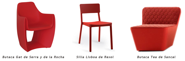 Modelos de asientos acabados en rojo